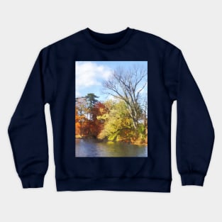 House by Lake in Autumn Crewneck Sweatshirt